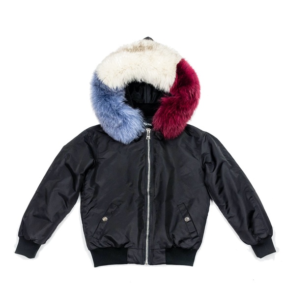 AVA KRIS - KELSEY NYLON BOMBER - with FOX FUR - Picture 4 of 4